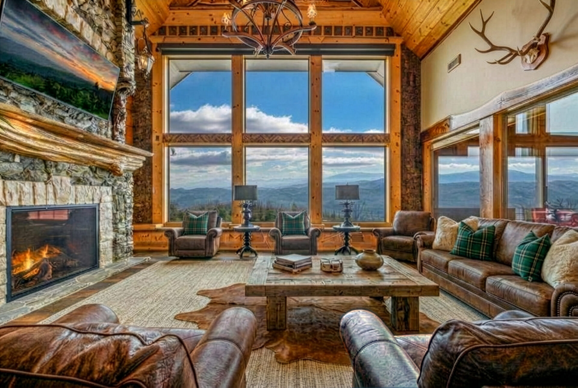 Large family gathering at a Smoky Mountain cabin